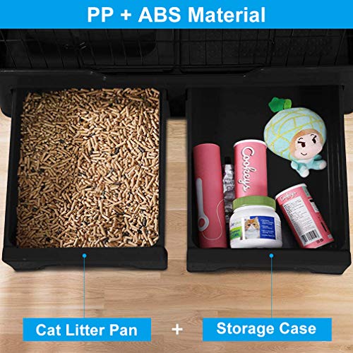 3-Tier Cat Cage Cat Crate Kennels Pet Playpen Large 52.3" High Kitten House Furniture With Wheels Wire Metal Pet Enclosure W/2 Front Doors Ladders 2 Platforms Bed Hammock Tray Cat Condo Tower #TOP2