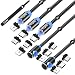 Produktbild TOPK Magnetisches Ladekabel [5Stück 0.5M/1M/2M/2M/3M] 3 in 1 Magnet USB Kabel mit LED Nylon Braided Kord Android Smartphone und iProdukt (No Sync Daten)