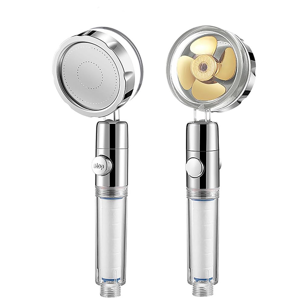 CTRLZS Supercharged Shower Head, High Pressure Golden Shower Set with 3 Modes for Enhanced Experience