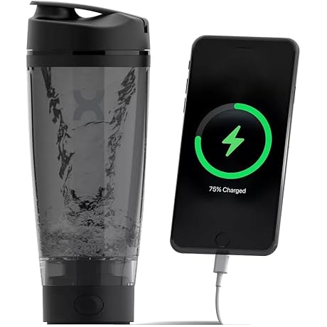 Promix Blender Bottle: The Ultimate Device-Charging Vortex Mixer with Storage