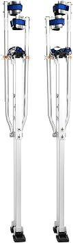 Drywall Stilts 48 64 inch Adjustable Professional Aluminum Tool Stilt for Painter Taping, Silver