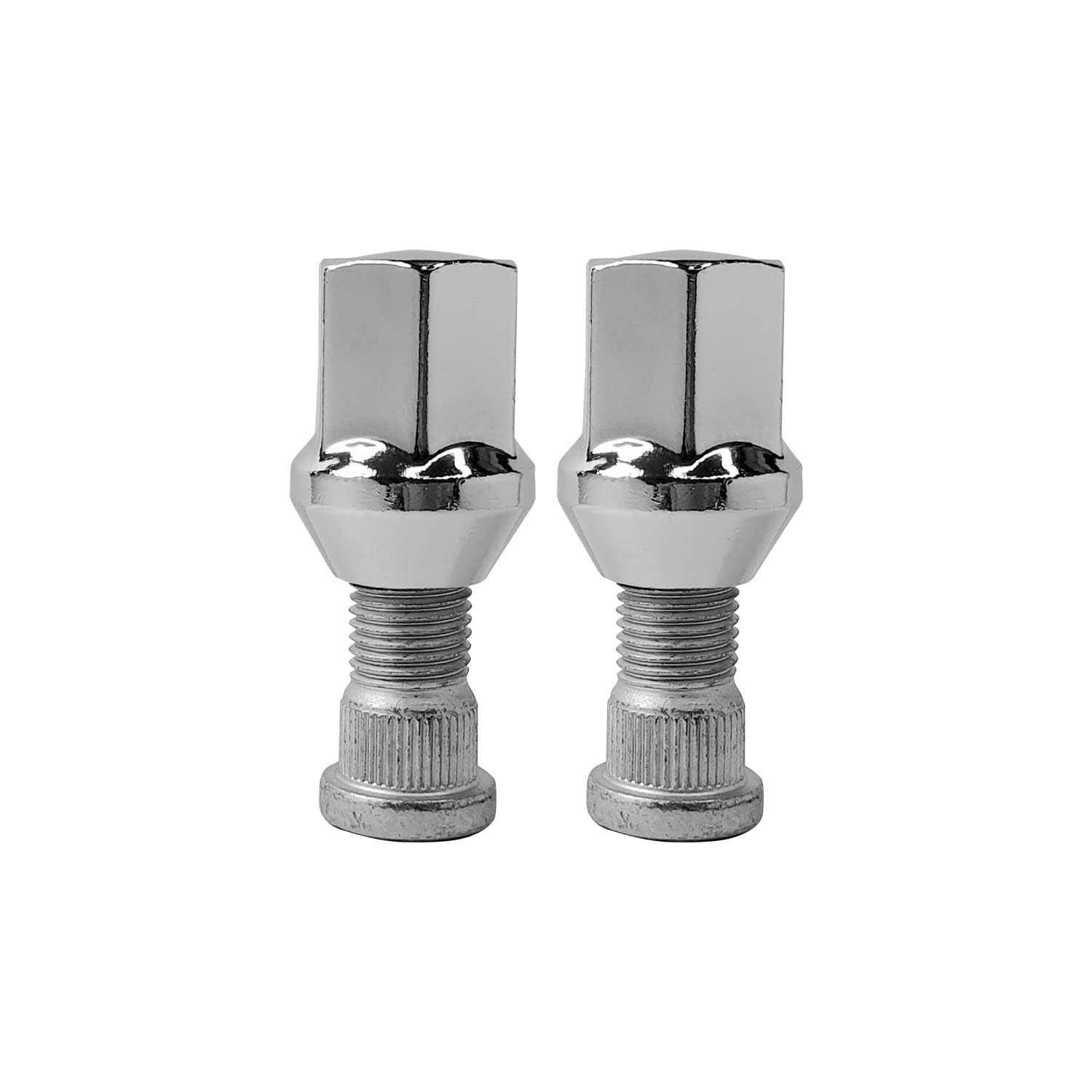 Juego de tuercas cromadas M14x1.5 para rueda compatible con Land Rover Range Rover Evoque/Velar LR2 Discovery Sport Jaguar F-Pace E-Pace I-Pace LR001381 (4 piezas)