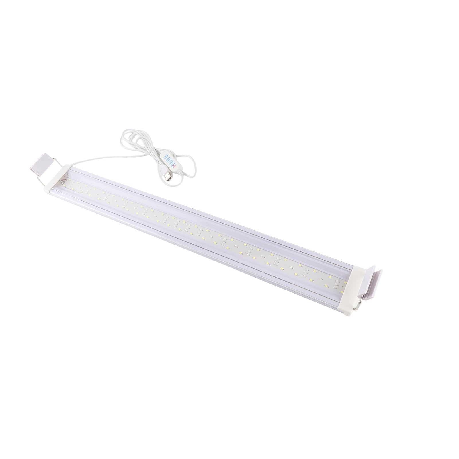 YWBL-WH Oświetlenie Akwariowe PP Uchwyt Zaciskowy LED do Zbiornika 50 Cm DC5V 4 W Jasne Oświetlenie Oszczędność Energii do Zbiornika na trawę Aquascape Akwarium Zbiorników od 30 40 Cm (60cm)