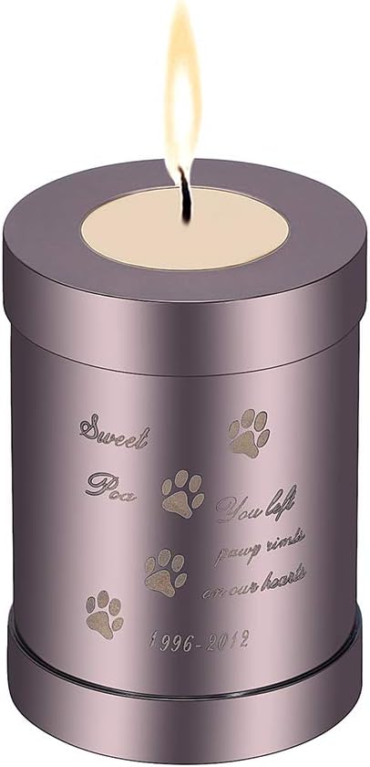 SHEIL Stainless Steel Animal Urns for Ashes of Dog/Cat Keepsake Memorial Jewelry Hold Cremation Custom Custom Engraved Pet