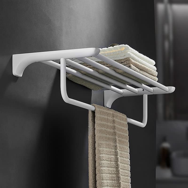 Porte-serviettes double en acier inoxydable 50 cm pour salle de bain - 7