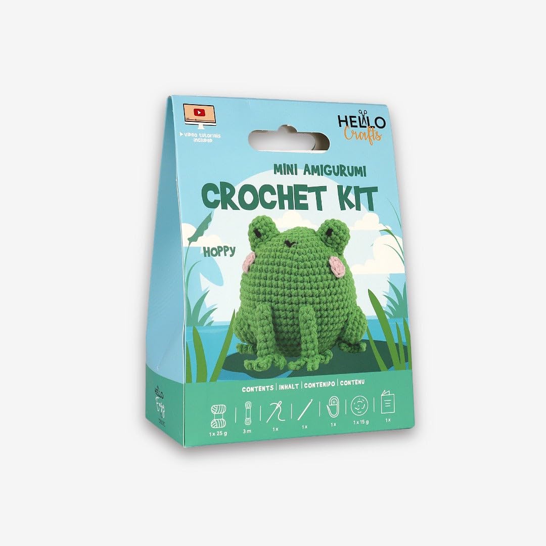 Knitty Critters - Mini Amigurumi - Hoppy Frog | DIY Crochet Kit