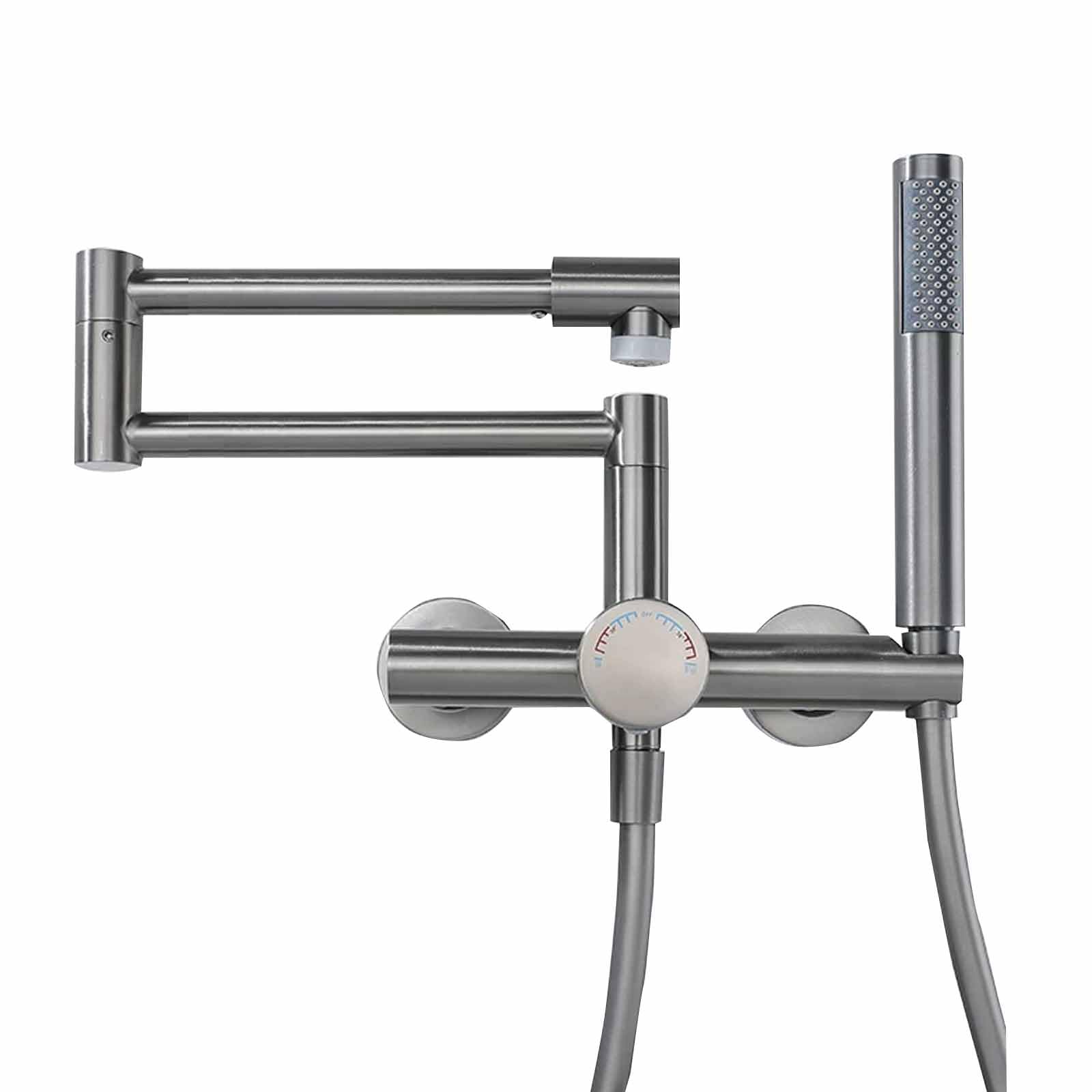 Ensemble de douche gris pour salle de bain familiale et bain relaxant