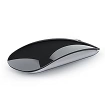 Uiosmuph U30 Mouse Wireless Bluetooth, Ricaricabile Senza Fili Silenzioso per Laptop, MacBook, Android, PC, Mac (Nero)