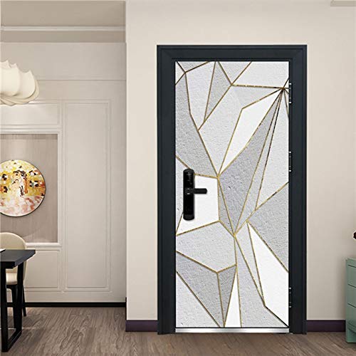 DFKJ Hermosa Etiqueta engomada de la Puerta del Paisaje del Cielo Azul de Sealine DIY Papel Tapiz Autoadhesivo para Puertas calcomanías de decoración del hogar A16 86x200cm