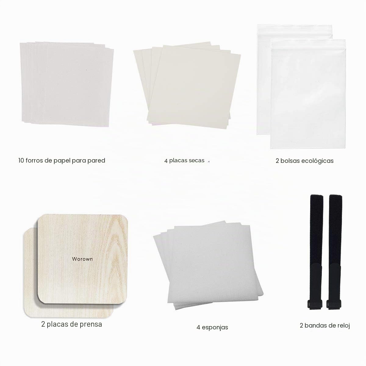 Worown (15 cm x 15 cm Kit de prensado de flores en miniatura, prensa de hojas, juego de prensado de 4 capas que incluye instrucciones para adultos para hacer muestras
