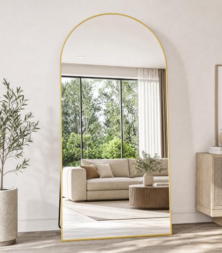 Image of Koonmi 67x30 Arched Full Length Mirror, Floor Mirror with Stand