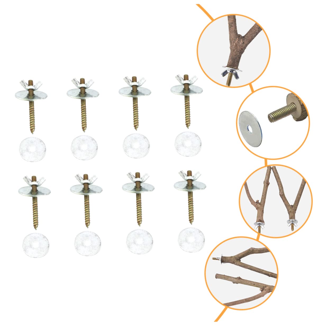 12 Set Viti Per Posatoi Uccelli - Fissaggio Per Gabbie Di Pappagalli E Volatili - Foto 9