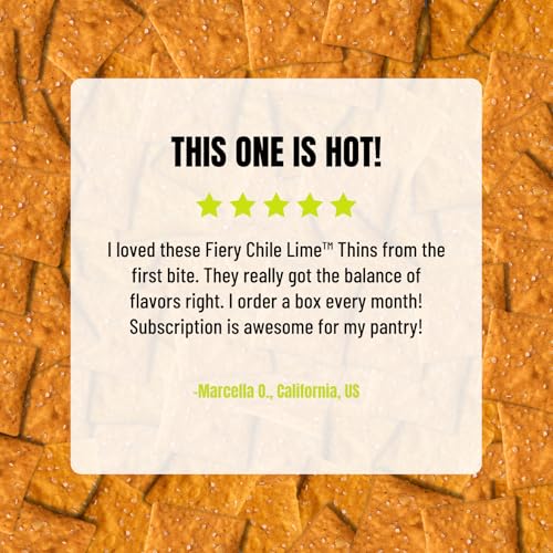 Image of Every Body Eat Snack Cracker Thins, Fiery Chile Lime - Gluten Free, Vegan, Dairy Free, and Seed Oil Free, 4oz