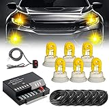 V-SEK 6 HID Bulbs Hideaway Strobe Lights Kit Emergency Hazard Warning Safety Lightning 13 Flashing...