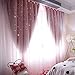 Produktbild Wingbind Sheer und Blackout Vorhänge Set, Laser aushöhlen Sterne Gemustert, Prinzessin Stil Vorhang für Zuhause, Wohnzimmer, Schlafzimmer, Kinderzimmer, Balkon, Hotel Dekoration 100 * 200cm
