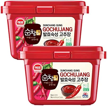 [Halal] Sajo Haepyo Sunchang Gung Hot Pepper Paste (Gochujang) 500g (Pack of 2)
