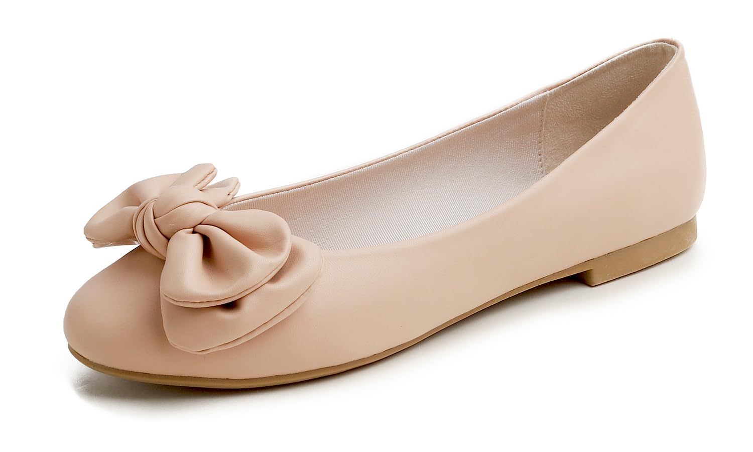 Feversole Ballerines Femme à Bout Rond - Confort Mousse Mémoire - Semelle Caoutchouc - Synthétique