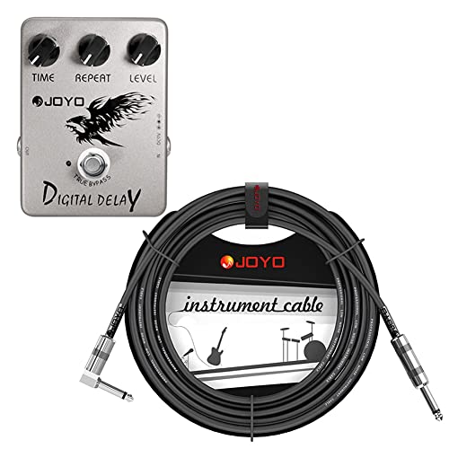 Joyo Digital Delay Effect Pedal Jf-08 With Guitar Cable Instrument Cable 15Ft Cm-12 #TOP29