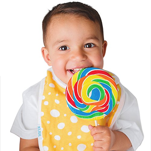 Baby Bibs Large Burpy Cloth 4 Pack Gift Set Soft Absorbent Feeding Reflux Drool Teething Bibs, Adjustable Snap Buttons, Funny Designs for Boys & Girls - Desert