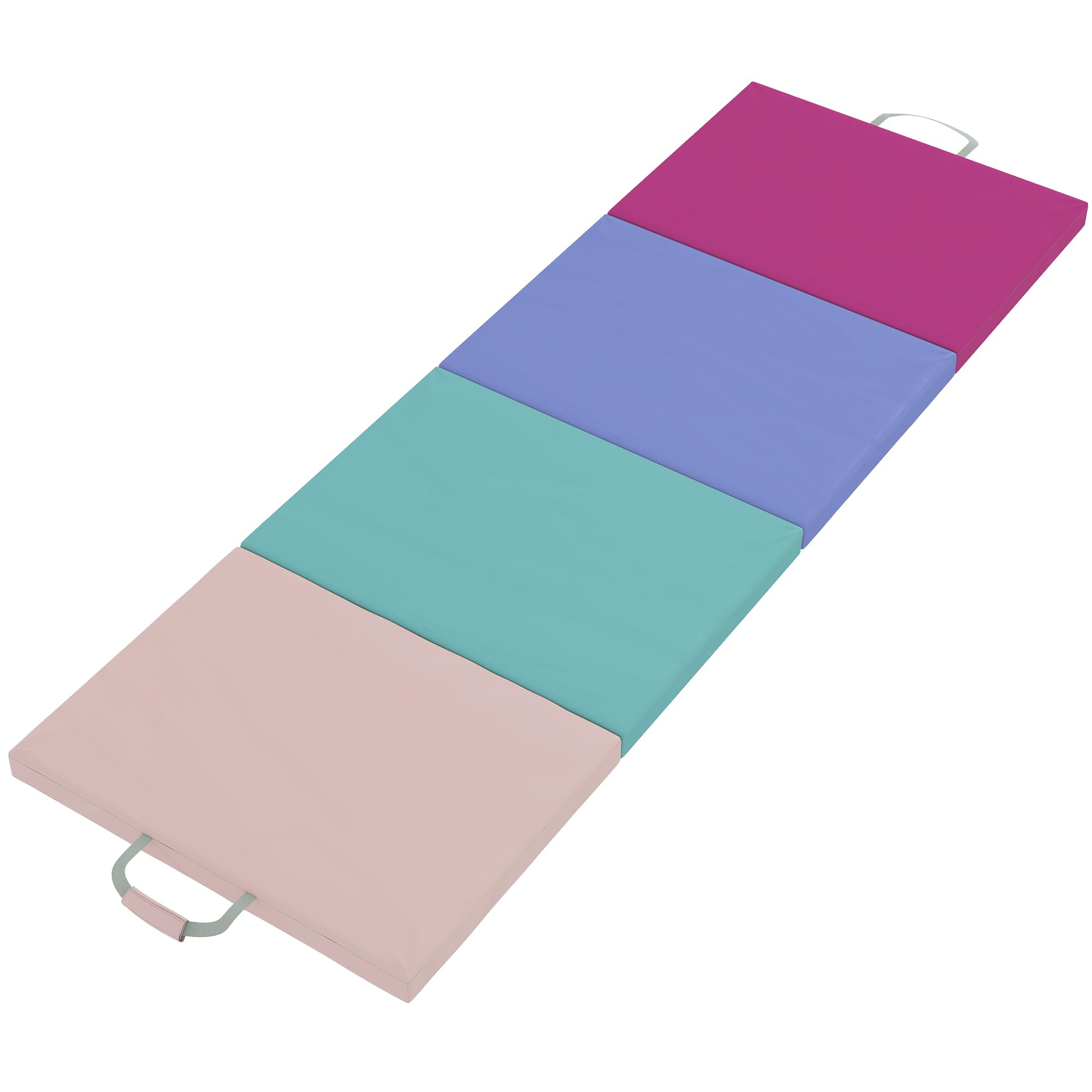 SPORTNOW Colchoneta Gimnasia Plegable de Grosor de 5 cm, Tapete de Ejercicio con Asas de Transporte, Bolsa, Esterilla de Gimnasia para Yoga, Aeróbic, Artes Marciales