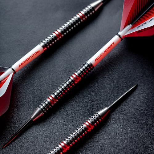 Accudart STL 7.5 Pro Steel Tip Darts - 90% Tungsten with Unique Grip and Wallet