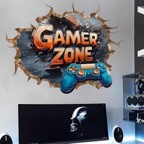 3D Juego etiqueta de la pared,Gamer Controller Pegatinas de