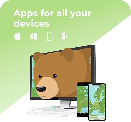 Miniatura 6 de TunnelBear VPN, Unlimited Devices, 1-Year Subscription, VPN Software for Internet Privacy, Unlimited Data, Digital Download