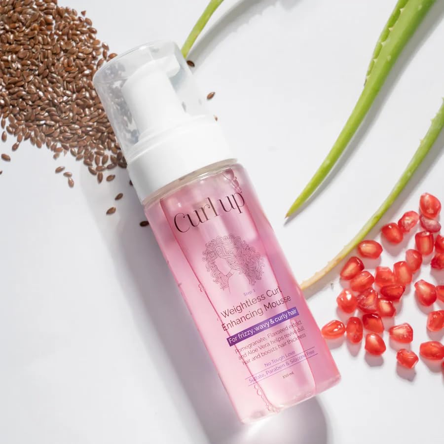 Curl Up Weightless Curl Enhancing Mousse | Frizzy, Wavy & Curly Hair Mousse | Light Weight Styler Defines Curls, adds Shine and Volume | Hair Mousse for Women & Men 150 ML 2