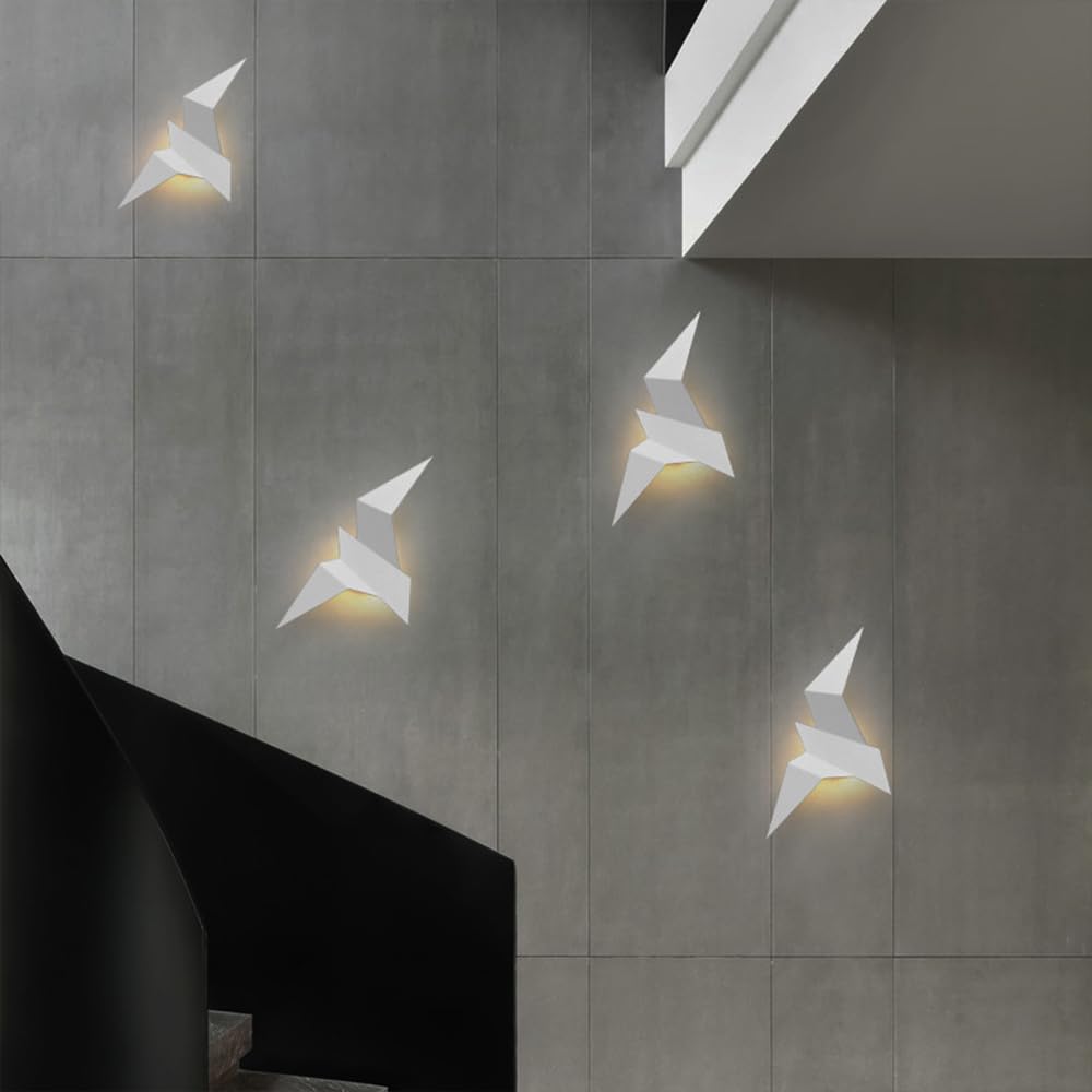 Ściana LED Light, metalowe kinkiety origami, 2W, oświetlenie dekoracyjne wnętrza, lampy ścienne do korytarza, salon, tła ścienna