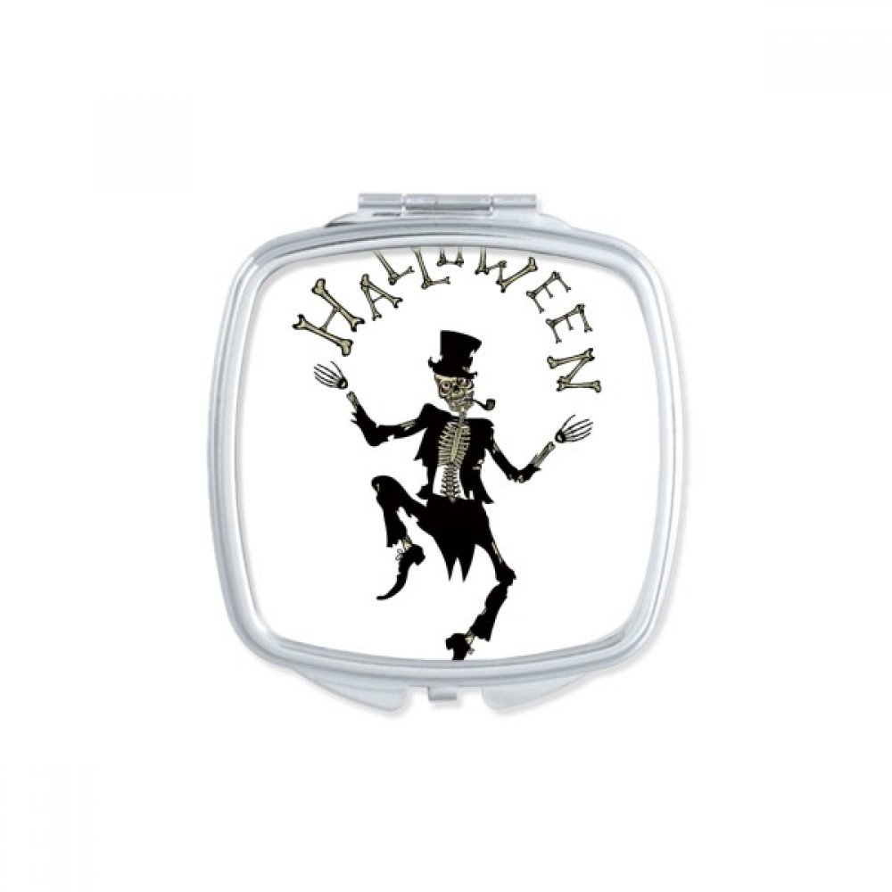Miroir carré portable Halloween araignée fantôme pour un maquillage précis