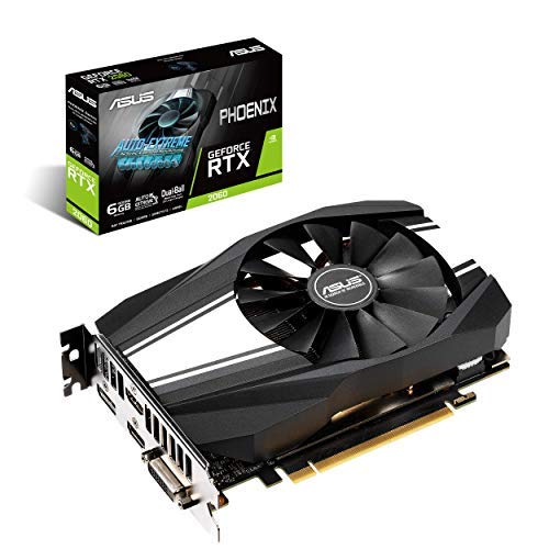 ASUS GeForce RTX 2060 6GB Phoenix Fan Edition VR Ready HDMI DP DVI Graphics Card (Ph-RTX2060-6G) [sAi]