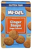 Mi-Del Ginger Snap Cookies Flavor - Non GMO Certified, 0g Trans Fat Gluten Free Cookies Snacks (Pack of 1)