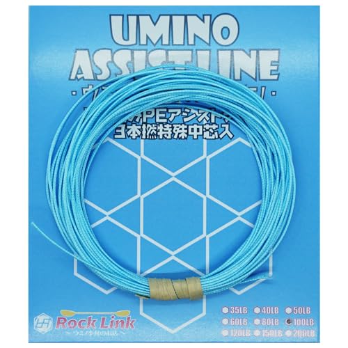 UMINO (ウミノ) PEアシストライン 中芯入 12号/100lb/7m SLJ 中深海 スロージギング
