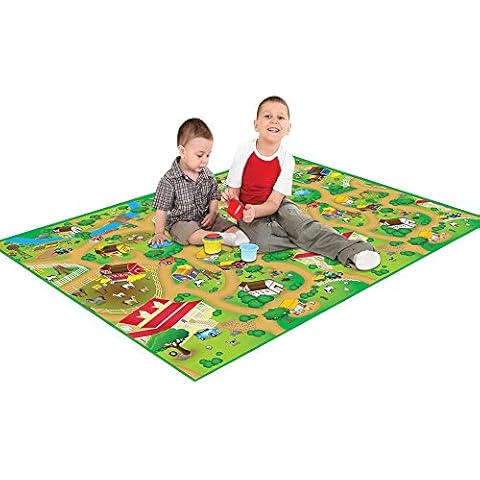 Eduk8 Farm Extra Large Activity Mat - Animal Floor Play Learning Homeschool Game | Home School Fun Learn Children's Playing (200 x120 cm) Cover