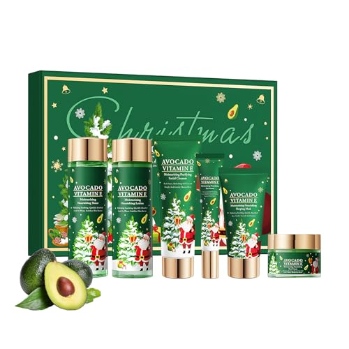 Pruojhw Juego de cuidado facial | Limpiador de frutas naturales | Juego de limpieza suave hidratante para Navidad, para piel seca y sensible, para madres, mujeres, adolescentes y niñas