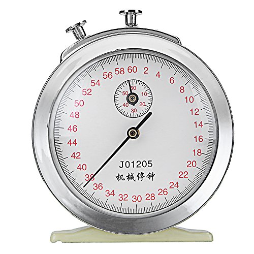 1X Mechanical Windup Stopwatch Clock 60s 0.2s 60min Game Timing Physics Experiment Timer