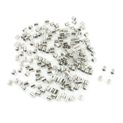 uxcell 100 Pcs 250 Volts 2Amp Fast Blow Type Glass Tube Fuses 5 x 20mm