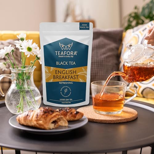 Image of TEAFORA English Breakfast Black Tea | Rich, Robust & Full Bodied Loose Leaf Tea | Refreshing & Aromatic | Freshly Sourced Direct From Origin - 100g