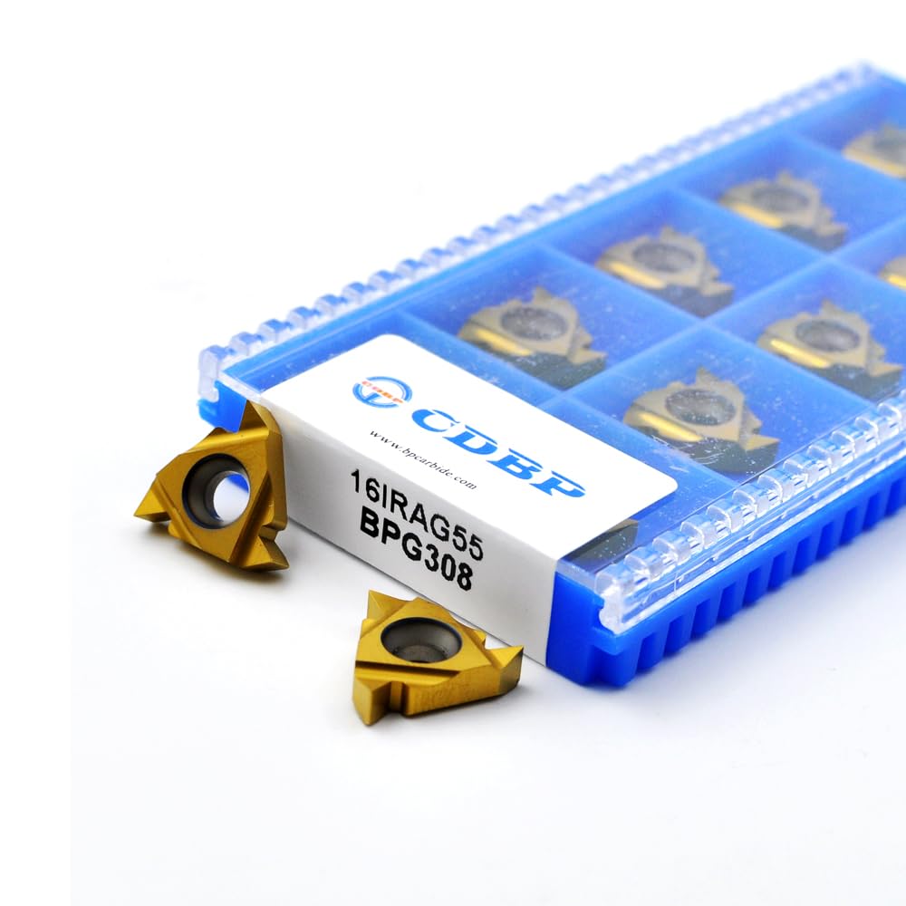 16IR AG55 Inserto roscado de carburo Indexable para CNC Torno, 10 uds