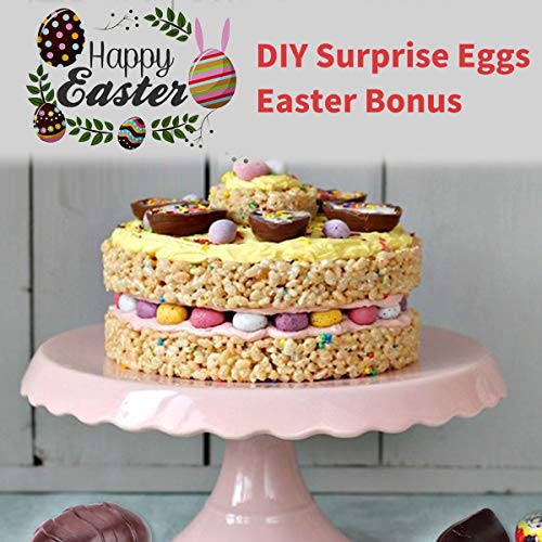 Akingshop Easter Egg Silicone Molds, Chocolate Easter Egg Baking Mold For Hot Chocolate Bombs And Breakable Egg Cocoa Shells, Great For Easter Chocolate Molds, Ice Cube, Chocolate, Candy. (Pink+Blue)