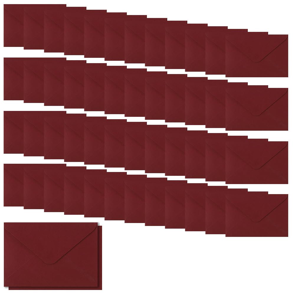 WYAN 50 Pack Burgundy B6 Envelopes, Business Premium Envelopes, Small Parts Envelope, for Gift, Greeting Cards, Wedding, Business, Invitation (Card and Glue not Included) โ image 1