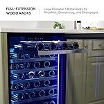 Zephyr Presrv 24" Wine Fridge Single Zone Under Counter - Countertop Wine Cooler Cellars Cabinet Wine Beverage Refrigerator Home Bar Chiller Freestanding with Glass Door, 53 Bottles 750ml - Image 5