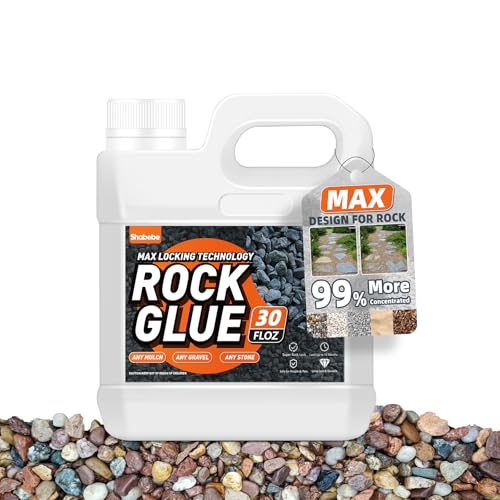 Rock Glue, 30OZ Mulch Glue for Landscaping, Fast-Dry Strong Pea Gravel Stabilizer Landscape, Non-Toxic Long-Lasting Dries-Clear Strong Pea Gravel Binder for Pebble, Pine Straw for Outdoor Gardens