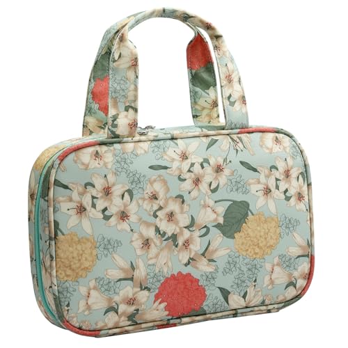 Itkcozcg Crochet Hook Case Knitting Needle Case with Double Handle Crochet Needle Hook Organiser Portable Travel Storage Bag