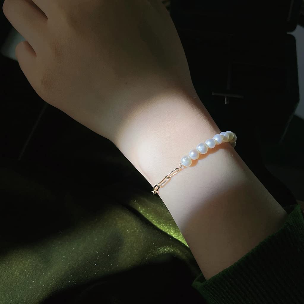 Pulseras Mujer Señora Pulsera Niñas Regalo Perla Natural De Agua Dulce Damas Para Regalos De Cumpleaños No Se Desvanecen