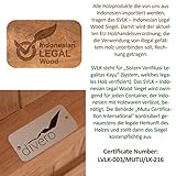 DIVERO GL05529 8-eckiger Balkontisch Gartentisch Beistelltisch Holz Teak Tisch für Terrasse Balkon Wintergarten witterungsbeständig behandelt massiv Ø 100 cm natur - 5