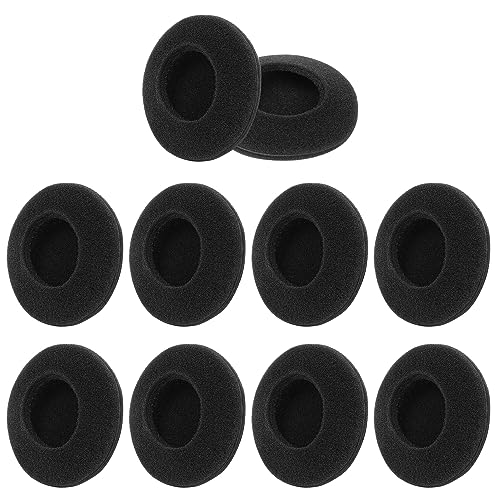 Peso netto: 5 g sourcingmap 10 Spugnette Morbide protettive orecchio nere per Cuffie da 5,5cm