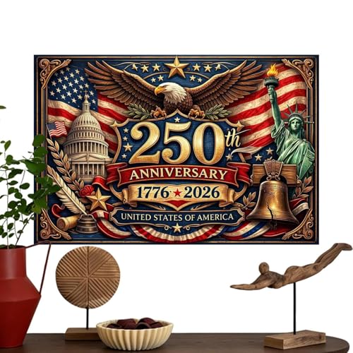 Patriotic Jigsaw Puzzles 1000 ? Pieces 1776 2026 America, Anniversaries Commemorative Artwork Home, Living Room Bedroom Office 4