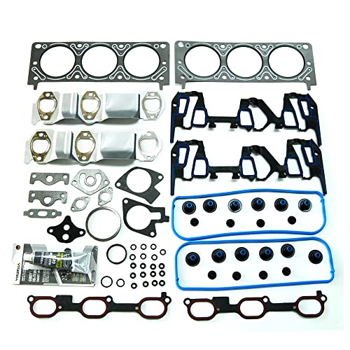 Image of Partsflow Engine Cylinder Head Gasket Set For Buick Century For Buick Rendezvous For Chevrolet Impala For Chevrolet Lumina Apv For Chevrolet Monte Carlo For Olds Alero For Pontiac VIN J, E 3.1L 3.4L