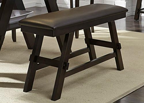 Liberty Furniture Industries Lawson Counter Bench, 48" x 16" x 26", Light and Dark Espresso